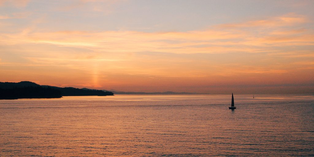 Your Soul's Progression - Sunset with Sailboat